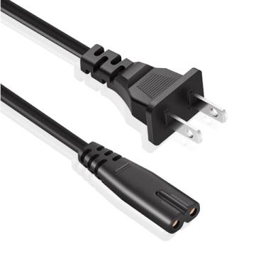 Imagem de Cabo de alimentação de 2 pinos AC ICE 7 Figure-8 para Xbox One X S, Xbox Series X S, PS5 PS4 PS3, PS3 Slim, PS3 Super Slim, PS4 Slim, PS4 Slim, cabo de alimentação de substituição para console de