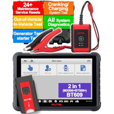 Imagem de Autel Testador de bateria, leitor de código, MaxiBAS BT609 6V-12V bateria 12-24V ferramenta de análise de sistema de ligar/carregamento, todos os sistemas de diagnóstico, teste dentro e fora do