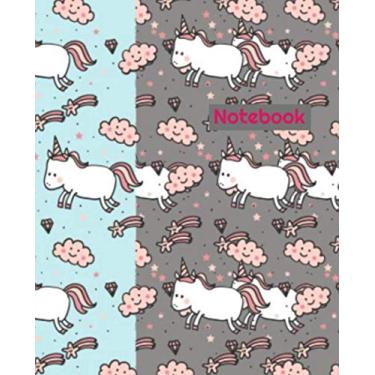 Imagem de Unicorn Journal and Sketchbook: Journal and Notebook for Girls - Composition Size (7.5"x9.75") With Lined and Blank Pages, Perfect for Journal, Doodling, Sketching and Notes