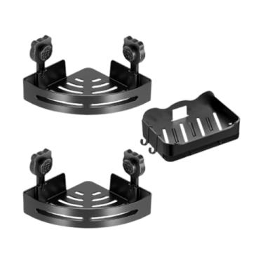 Imagem de Fenteer Organizador de Chuveiro em Formato Triangular, Suporte para Cosméticos e Shampoo, 2 unidades com saboneteira