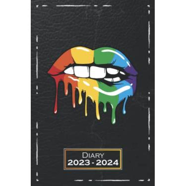 Imagem de Diary 2023-2024: A5 (6x9) | One Week on a Double Page | Softcover | From Monday to Sunday | Weekly Planner | Colorful Gay Motive | qb1