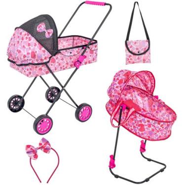 Imagem de Carrinho De Boneca Veneza Infantil Reborn Berço De Boneca - SAG TOYS, 