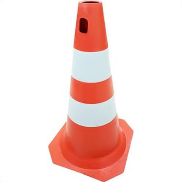 Imagem de Cone Sinalizacao Plastcor 75Cm Laranja/Branco, Branco