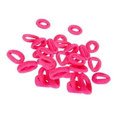 Imagem de kit 510un Elástico Xuxinhas de cabelo rosa chiclete penteado - Genéric
