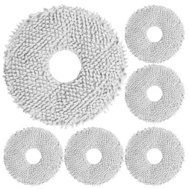 Imagem de Pacote com 6 almofadas de pano para esfregão a vácuo de microfibra para Dreame X50 Ultra/L20 Ultra/L10s Pro/X30 Ultra/L10s Pro Gen2/X40 Ultra/ECOVACS T3OS/T50/Mova P10/P50, peça de substituição