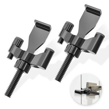 Imagem de Fechadura de porta portátil, 2 peças de armário de segurança doméstica, bloqueadores atualizados para viagem/casa/hotel, travas de segurança de aço inoxidável para segurança e privacidade adicionais