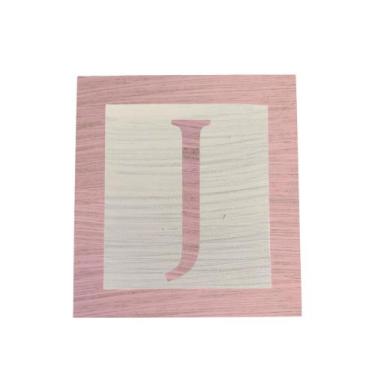 Imagem de Cubo Branco Letra Rosa Bebê com Aplique Festa Chá de Bebê Decoração 8x