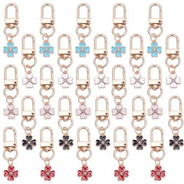 Imagem de FREEBLOSS 25 peças, berloques, chaveiro, trevo, a granel, pingente para mulheres, pingente para bolsa, capa de fone de ouvido, decoração, Multicor, 2.2''