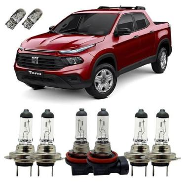 Imagem de Kit Lâmpadas Originais Fiat Toro Alto Baixo Milha 3200K T10 - Autovex 