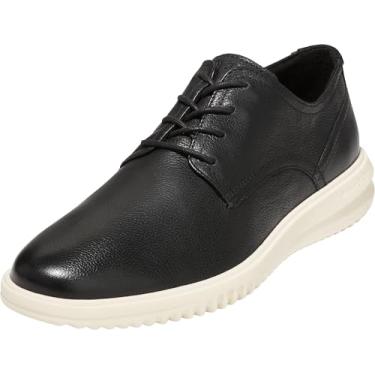 Imagem de Cole Haan Sapato Oxford masculino Grand+ bico liso, couro preto/marfim, 42 largo, Couro preto/marfim, 11 Wide