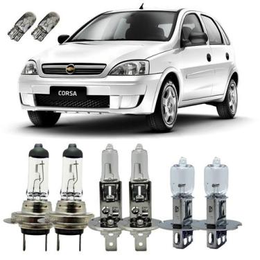 Imagem de Kit Lâmpadas Originais GM Corsa Alto Baixo Milha 3200K + T10 - Autovex