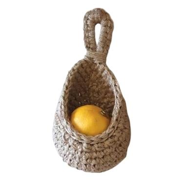 Imagem de Cesta de parede suspensa para armazenamento de juta, cestas de frutas para cozinha, restaurante, vegetais, estilo 1, cesta de frutas pendurada