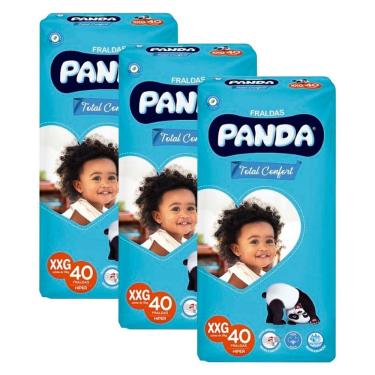Imagem de Kit 3 und Fralda Infantil Panda Hiper Tamanho XXG 40 und