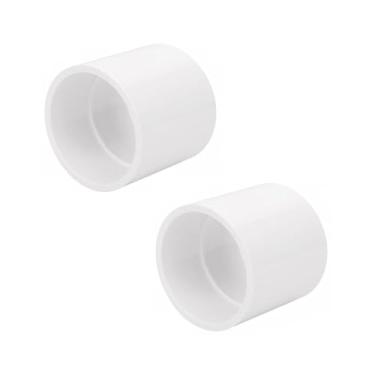 Imagem de HayEastdor 2 peças Adaptador de acoplamento de tubo de PVC de 3,5 cm, conectores de encaixe de tubulação, soquete x soquete para irrigação, sistema de irrigação por gotejamento, extensão de tubos