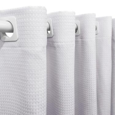 Imagem de Cortina 2,00x1,20 Janela Sala Quarto Cozinha Tecido Piquet Cor: Branco