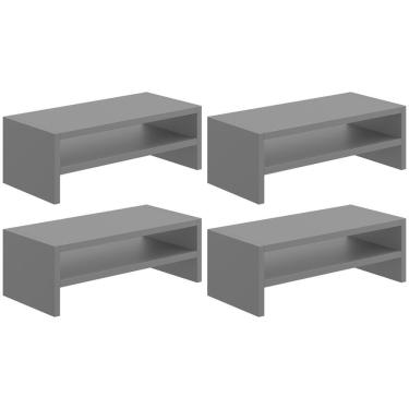 Imagem de Kit 04 Suportes Para Monitor Stand Home Office Lap 63 Cm L03 Cinza - Lyam