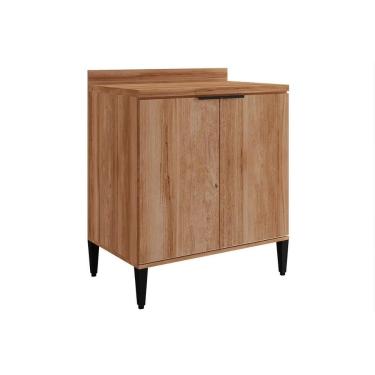 Imagem de Gabinete De Cozinha Modulado Balcão Alpha 2507 2 Portas Com Tampo 80cm Freijó