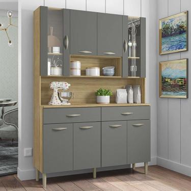 Imagem de Armário Cozinha Golden 8 Portas E 1 Gaveta Freijó/gris