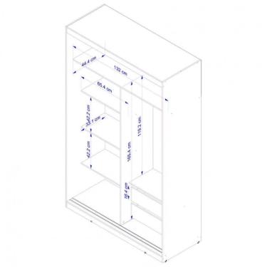 Imagem de Guarda Roupa Solteiro Bartira Paris Com Espelho 2 Portas Branco