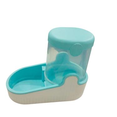 Imagem de Comedouro E Dispensador De Alimentos Para Pets De 2000 Ml Bege/azul