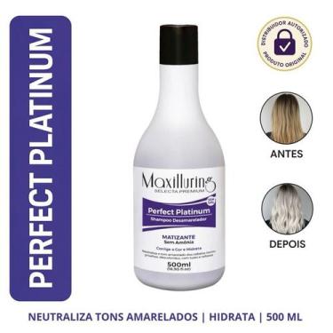 Imagem de Shampoo Maxilluring Matizador Perfect Platinum 500ml  Desamarelador Rá