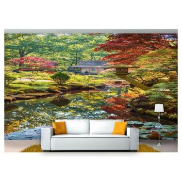 Imagem de Papel De Parede Jardim Japonês Árvore 3D Jjp06 - Você Decora