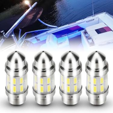 Imagem de Hylroe Lâmpada De Led Para Navegação Barco Marinho 31 Mm, Super Brilhante, Branca Fria, Substituição Dc12V, Festão Luzes Âncora Pontão, Convés, Proa, Popa, Mastro, Pacote Com 4