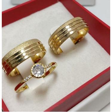 Imagem de Par de aliança banhada a ouro - Taty jóias , 10