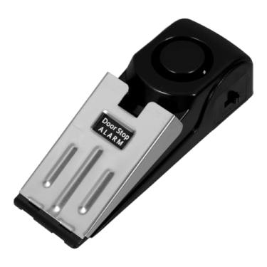 Imagem de STOBOK Alarme de batente de porta 120db Sistema de segurança de cunha de porta para escritório doméstico alarme de batente de porta de metal preto