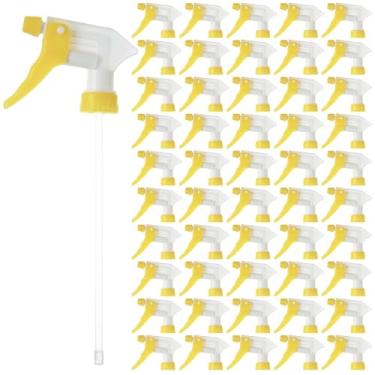 Imagem de LDHHYH Pacote com 50 bocais pulverizadores amarelos resistentes, cabeça de substituição de bocal de garrafa de spray de plástico, pulverizador de cabeça resistente, bico de substituição de