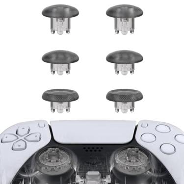 Imagem de eXtremeRate Edge Sticks - Joysticks Intercambiáveis Para Controle De Ps5, Joystick Analógico Intercambiável Transparente E Preto Substituição Em Controles Ps4 Universais