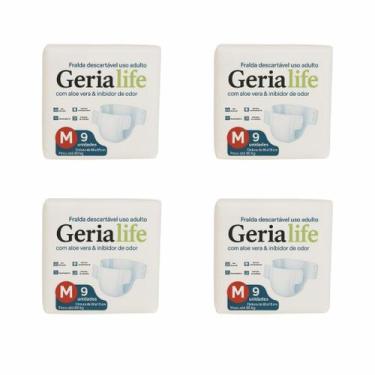 Imagem de Kit 4 Fraldas Gerialife Proteção E Economia, M