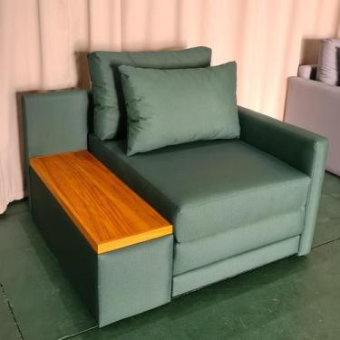 Imagem de Poltrona Cama Solteiro com Tampo Lateral Esquerdo Tecido Acquablock 10