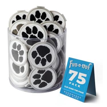 Imagem de Marcadores de página Mascote Pata - Preto - Marcadores de página com clipe sobre a página - Pacote com 75 - Marcadores de página em massa para crianças e meninas. Incentivos perfeitos para estudantes