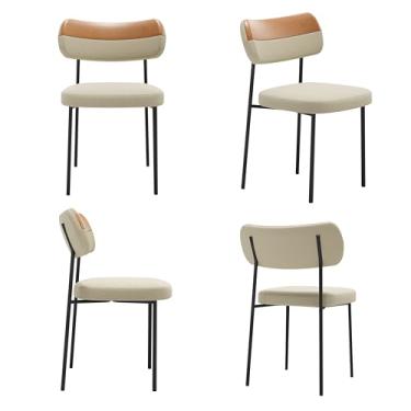 Imagem de Kit 4 Cadeiras Lia Jantar Gourmet Couríssimo Whisky e Linho Gengibre Aço Carbono-Decora Vip Brasil