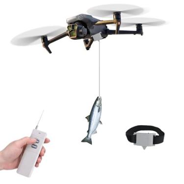 Imagem de Sistema universal de drone Airdrop compatível com DJI Mavic Mini 4 Pro, Mini 3, Mini 2, Air 2, Air 2S, Mavic 3 Pro, Mavic 2 - Clipe de carga útil, dispositivo de liberação, conta-gotas para lançador