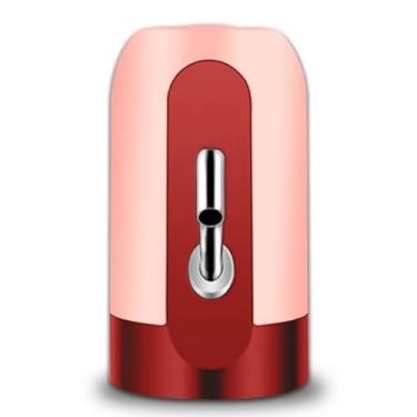 Imagem de 20L USB Botão Automático Bebedouro bomba elétrica agua Bomba Automática Garrafão Bebedouros(Rosa,Plástico)