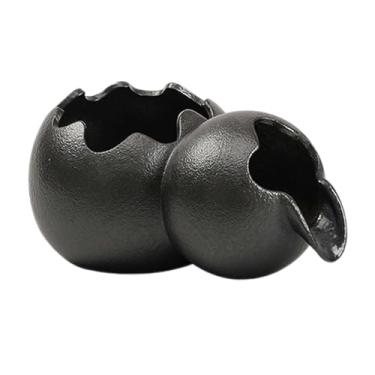 Imagem de Wswqop Fonte, Copo de água Circulante, Enfeite de água Corrente, Multiuso, para Uso Interno E Externo, Decoração de Mesa em Cascata, Pote de Barro, preto, Tamanho real