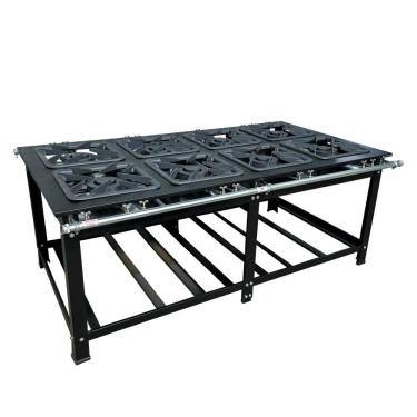 Imagem de Fogão Industrial de Centro 8 Bocas Duplas Cefaz Linha Gold Baixa Pressão Aço Carbono C-CFZG-159