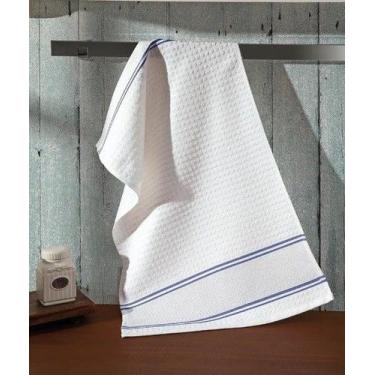 Imagem de Pano de copa 40x60 felpudo para bordar nancy liso cor f marinho dohler