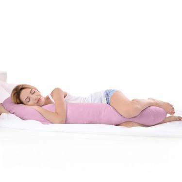 Imagem de Travesseiro de Corpo 100% Silicone + Capa Mileva - Cores (Rosê)