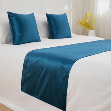 Imagem de Cachecol de cama moderno luxuoso colcha de cama de veludo protetor de cama de alta qualidade macio cor sólida Queen King toalha de cama para decoração de quarto de casamento de hotel, casa, decoração