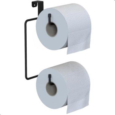 Imagem de Porta Papel Higiênico Caixa Acoplada Suporte Preto ARM - HomeFull