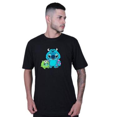 Imagem de Camiseta Unissex Lilo And Monstros S.a - Lafre, Preto, P