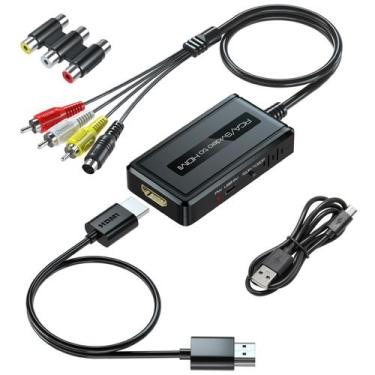 Imagem de Conversor PARUIEN 2 em 1 RCA/S-Video para HDMI 720P/1080P
