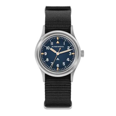 Imagem de TACTICAL FROG Militado ML14 Relógio de campo de 36 mm VH31 Japão Movt com Sweep Seconds Relógio masculino estilo militar com pulseira de nylon, 100 m à prova d'água, mostrador azul