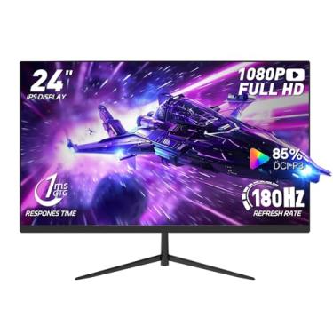 Imagem de Monitor de jogos IPS FHD 1080P de 24 polegadas com 165 Hz, portas HDMI e VGA compatíveis com VESA, inclinação ajustável, design sem bordas, capacidade para várias telas, AMD FreeSync, alto-falantes