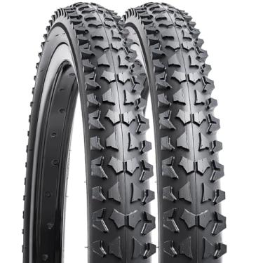 Imagem de YUNSCM 2 peças de pneus de bicicleta de 50,8 cm 20 x 2,10/54-406 compatíveis com pneus de bicicleta de montanha 20 x 2,0 20 x 2,10 20 x 2,125 (Y-1079)