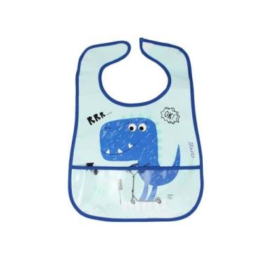 Imagem de Babador Impermeável Bolso Coletor - Coleção Zoo, Clingo, Branco