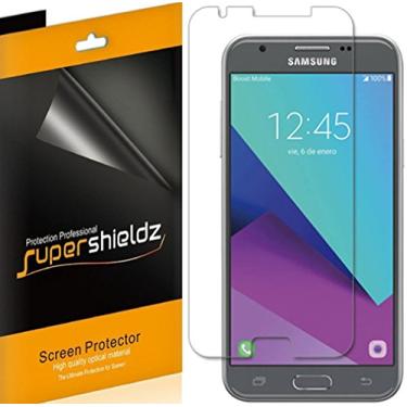 Imagem de Supershieldz (Pacote com 6) Protetor de tela projetado para Samsung (Galaxy J3 Emerge) e (Galaxy J3 Prime), protetor de tela transparente de alta definição (PET)
